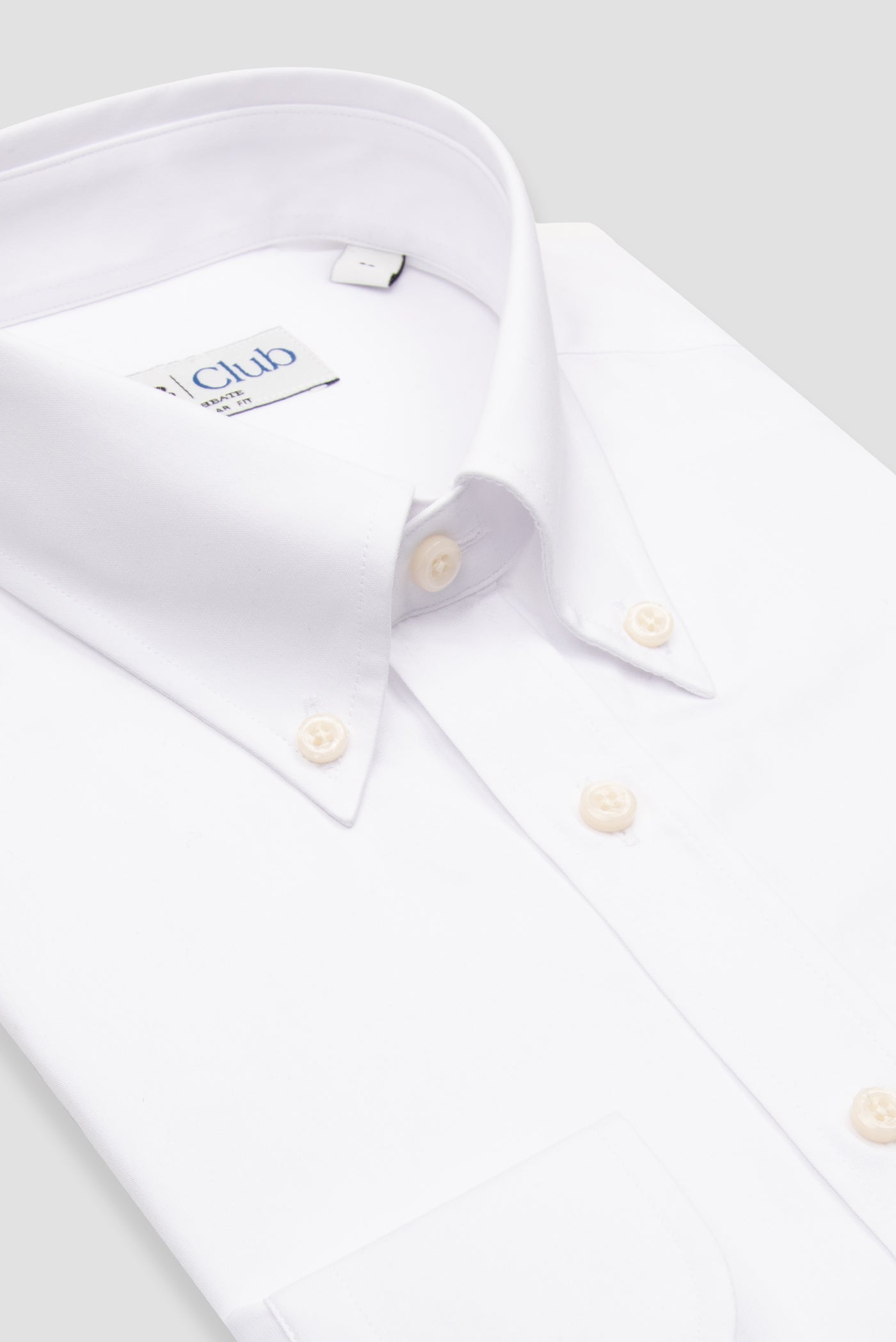 BB Club Mıke Poplin Pamuklu Regular Fit Beyaz Düğmeli Yaka Erkek Gömlek