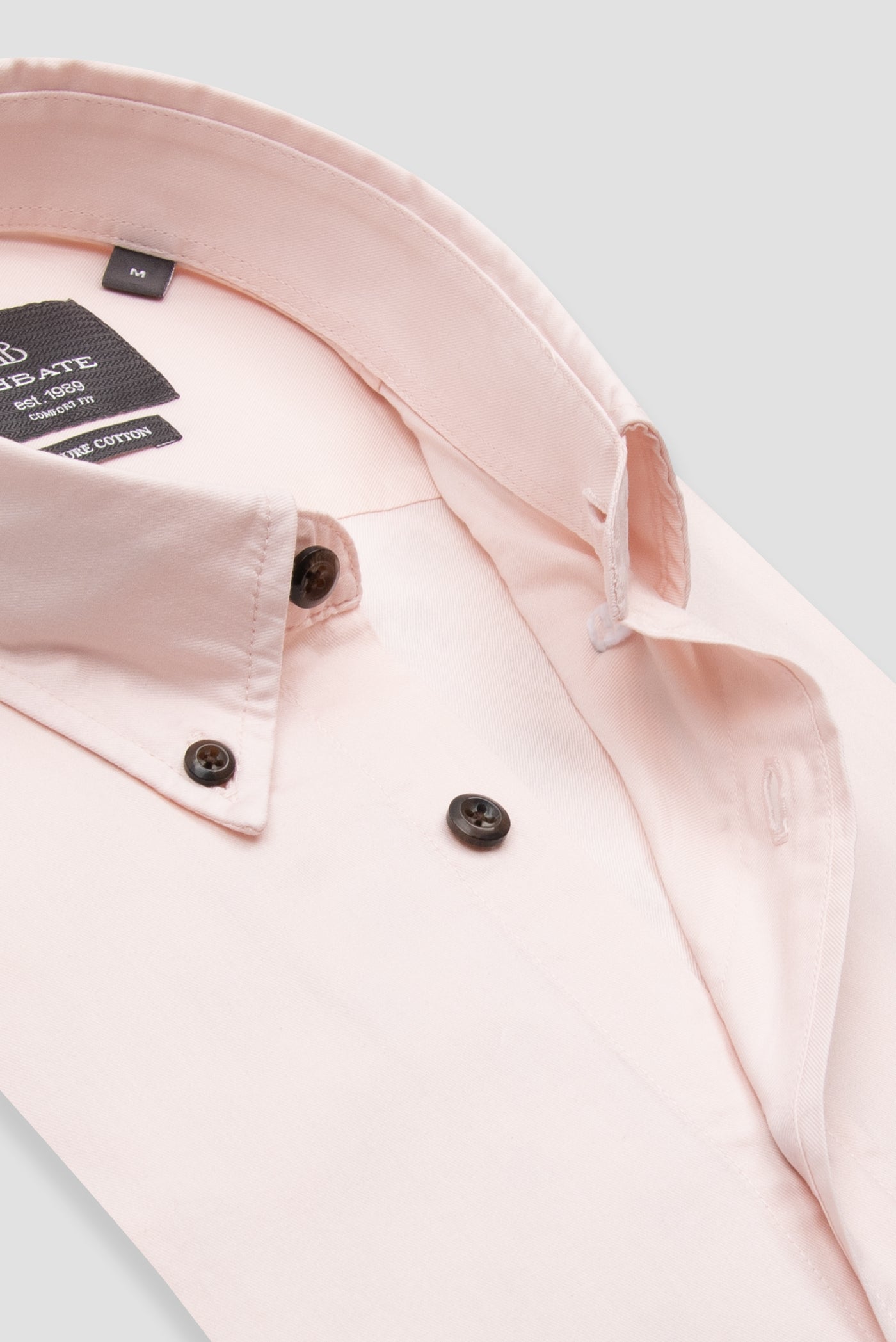 MARIO POPLİN COMFORT FIT AÇIK PEMBE DÜĞMELİ YAKA ERKEK GÖMLEK