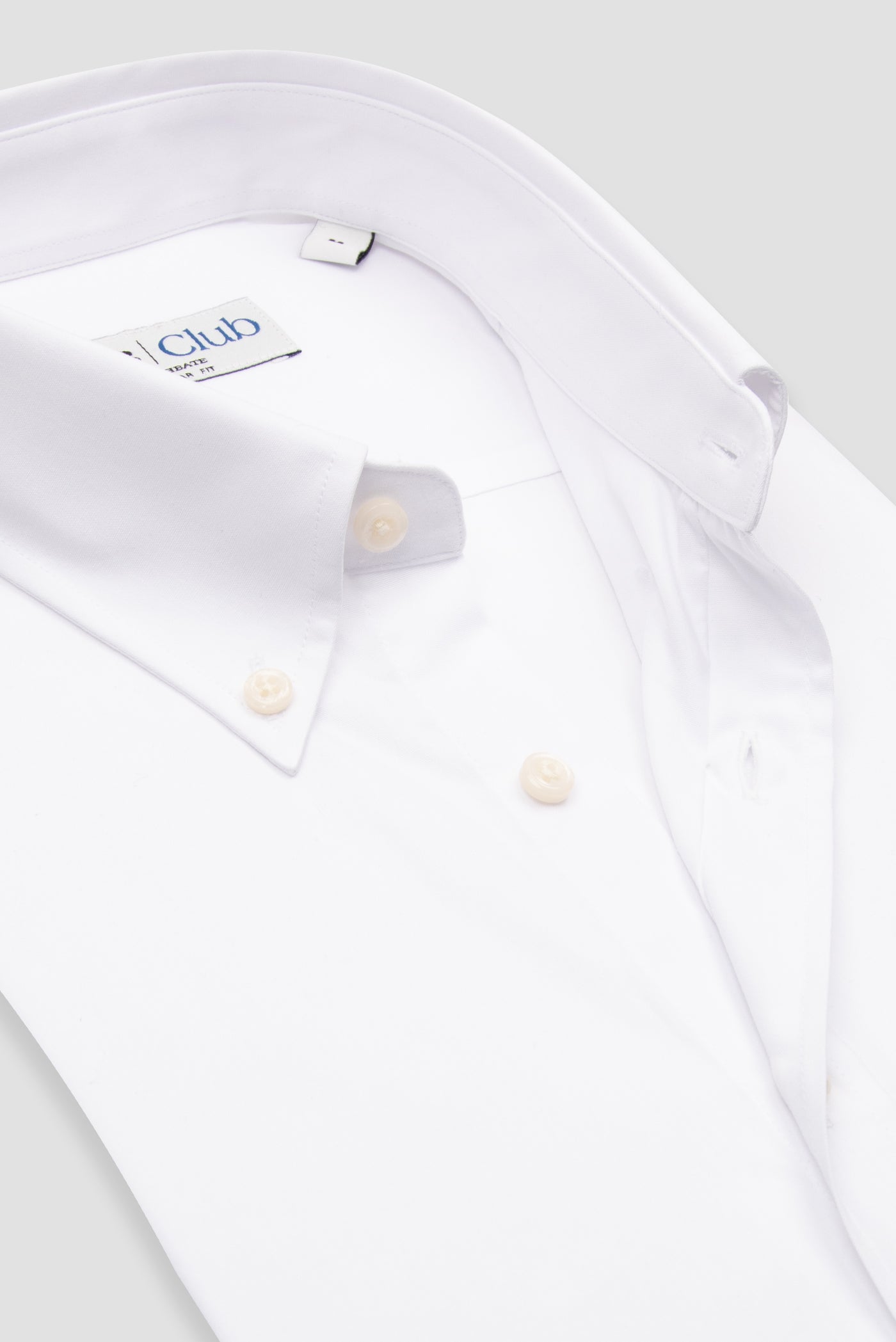BB Club Mıke Poplin Pamuklu Regular Fit Beyaz Düğmeli Yaka Erkek Gömlek