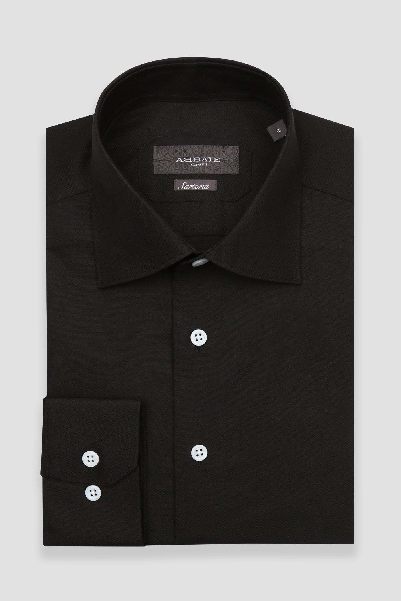 SARTORIA POPLİN STRETCH SLIM FIT SİYAH KLASİK YAKA ERKEK GÖMLEK