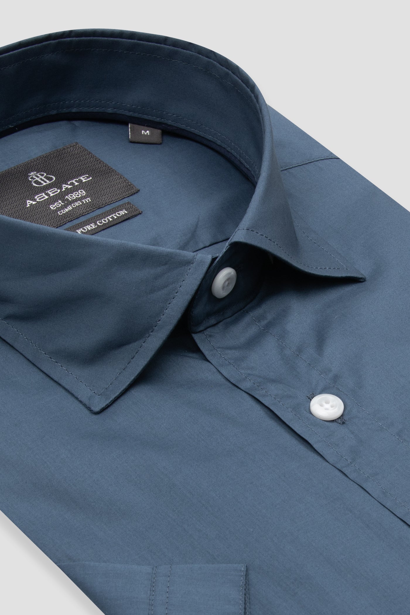 Vento Poplin Comfort Fıt Lacivert Düz Klasik Yaka Kısa Kollu Erkek Gömlek