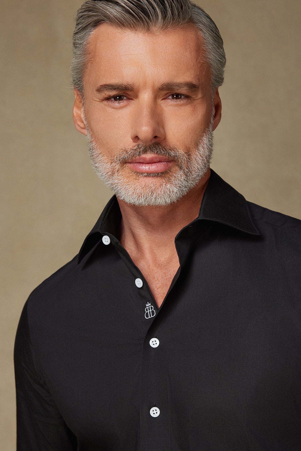 SARTORIA POPLİN STRETCH SLIM FIT SİYAH KLASİK YAKA ERKEK GÖMLEK