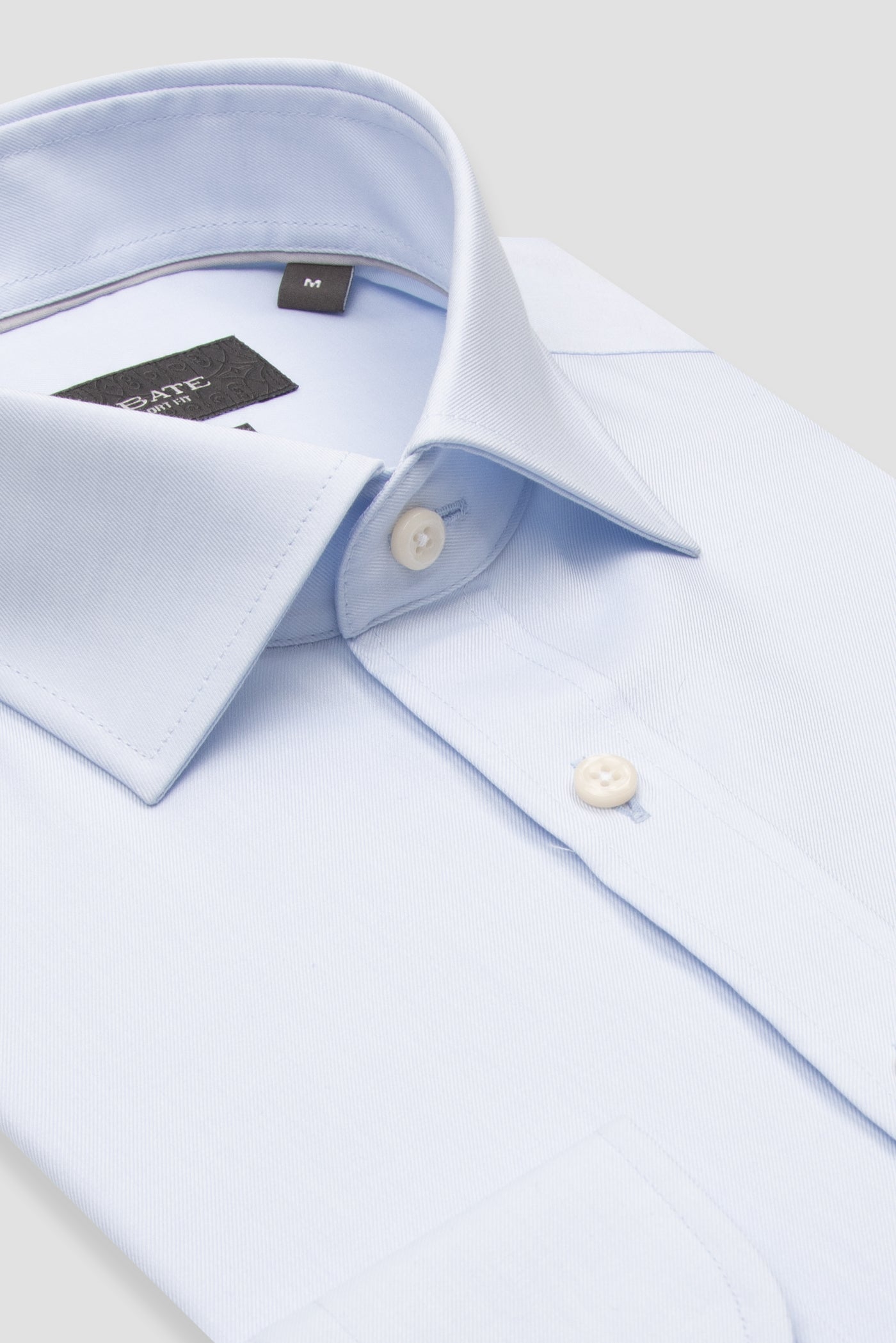 Fabıo Non-Iron Twıll Pamuklu Comfort Fıt Mavi Klasik Yaka Erkek Gömlek