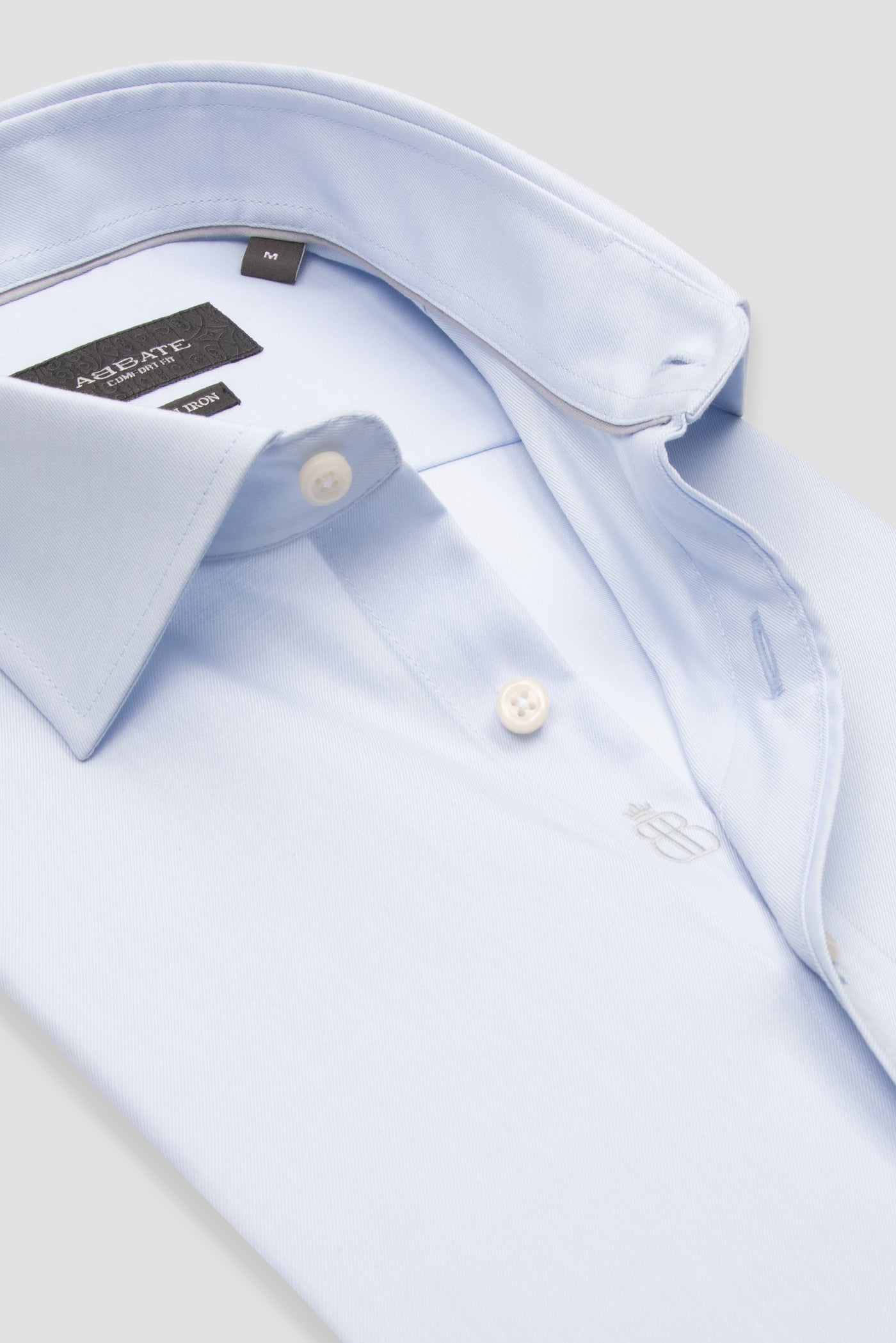 Fabıo Non-Iron Twıll Pamuklu Comfort Fıt Mavi Klasik Yaka Erkek Gömlek
