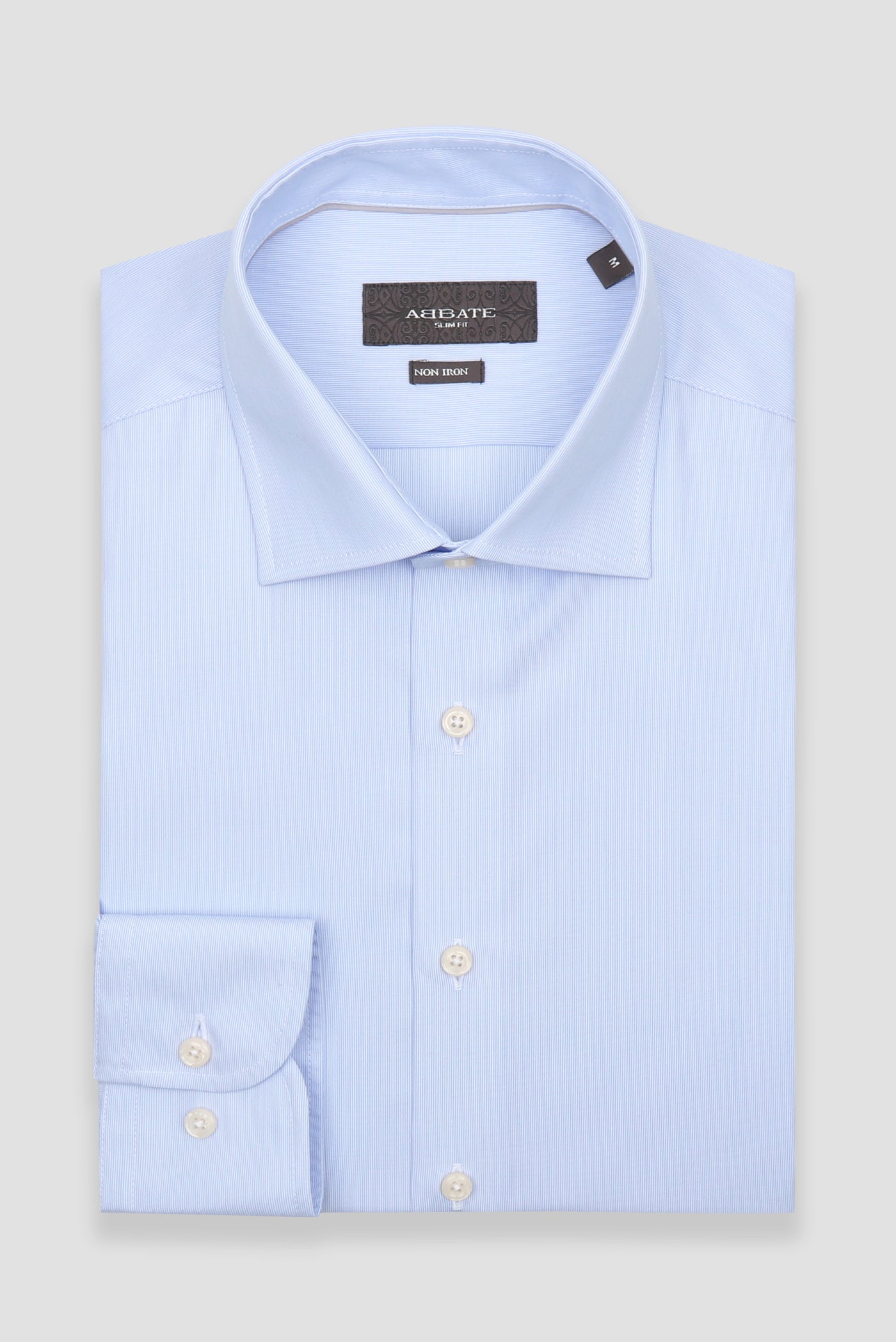 Donatello Non-Iron Poplin Pamuklu Slım Fıt Mavi Klasik Yaka Erkek Gömlek