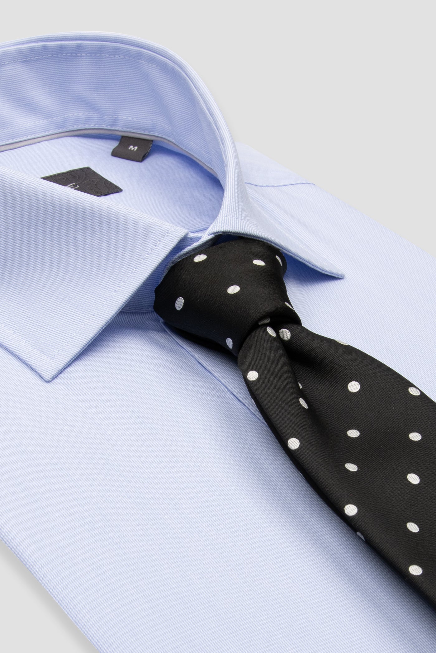 Donatello Non-Iron Poplin Pamuklu Slım Fıt Mavi Klasik Yaka Erkek Gömlek