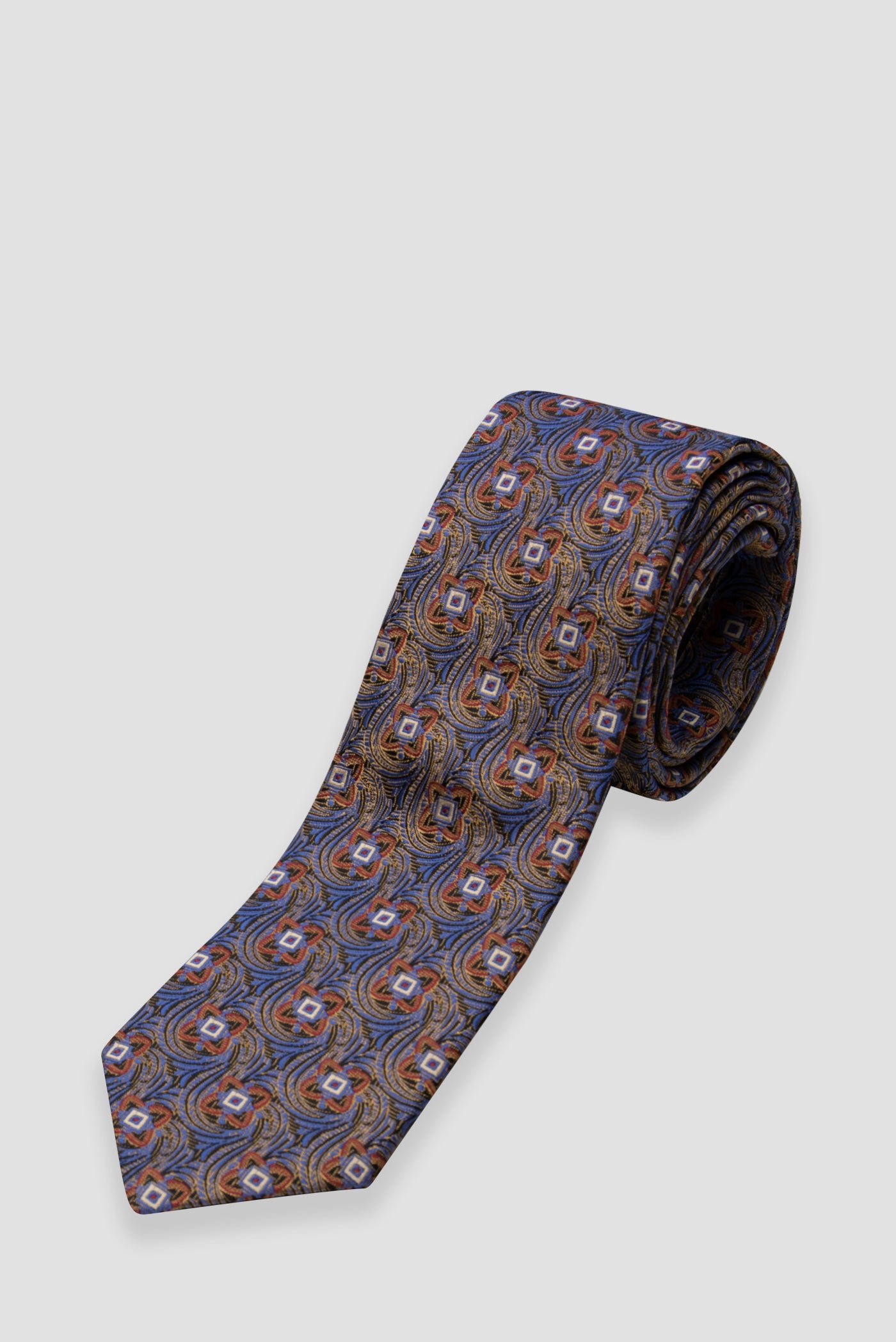 Sarı Geometrik Desen Kravat